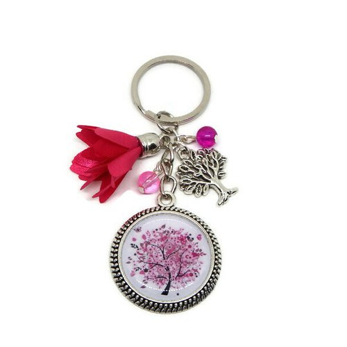 Porte clés arbre de vie, bijou de sac arbre de vie, cadeau personnalisé