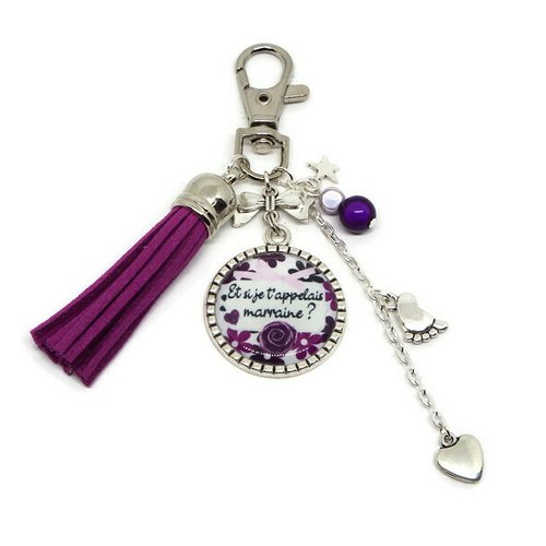 Porte clés marraine, cadeau future marraine, "et si je t'appelais marraine ?"