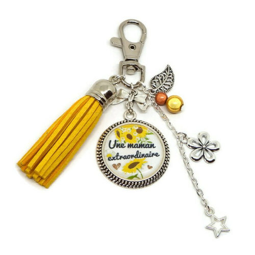 Porte clés maman, cadeau maman, "une maman extraordinaire", fête des mères