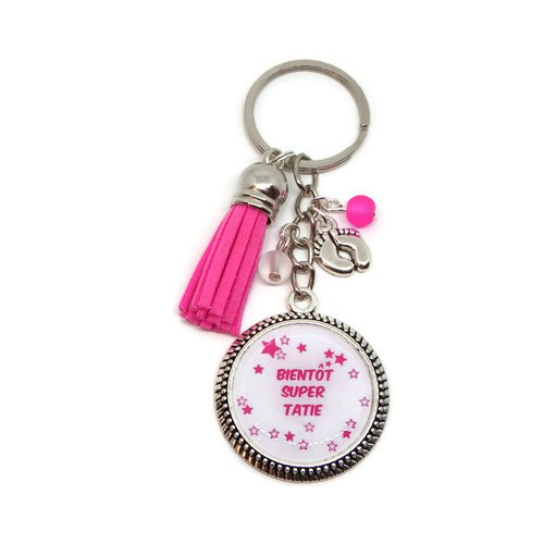 Porte clés tatie, cadeau future tatie, "bientôt super tatie ?", annonce grossesse