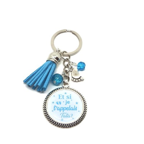 Porte clés tata, cadeau future tata, "et si je t'appelais tata ?", annonce grossesse