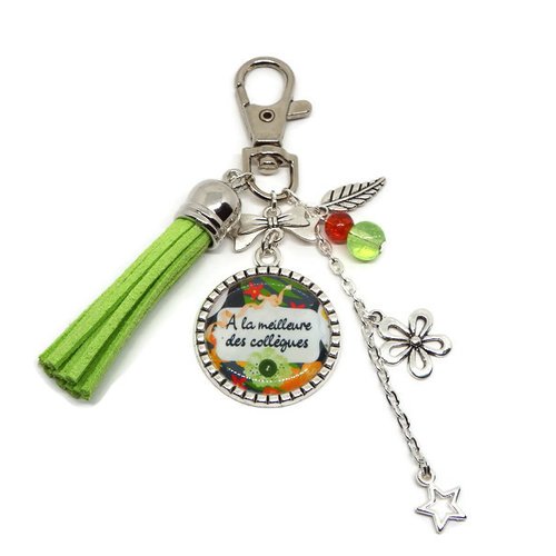 Porte clés collègue, cadeau collègue, "a la meilleure des collègues"