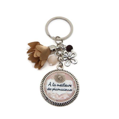 Porte clés pharmacienne, "a la meilleure des pharmaciennes", idée cadeau femme