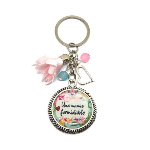Porte clés mamie, cadeau mamie, "une mamie formidable", fête des grands-mères