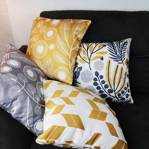 Housse de coussin canapé 45x45, couverture oreiller gris jaune housses décoratives coussins moderne 45x45cm cousin chaise canapé