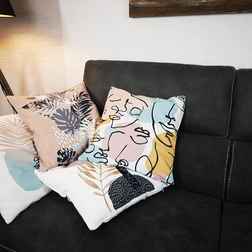 Coussin 45x45 housses décoratives coussin canapé housses modernes taie d'oreiller décorative couverture oreiller boho motif  abstrait