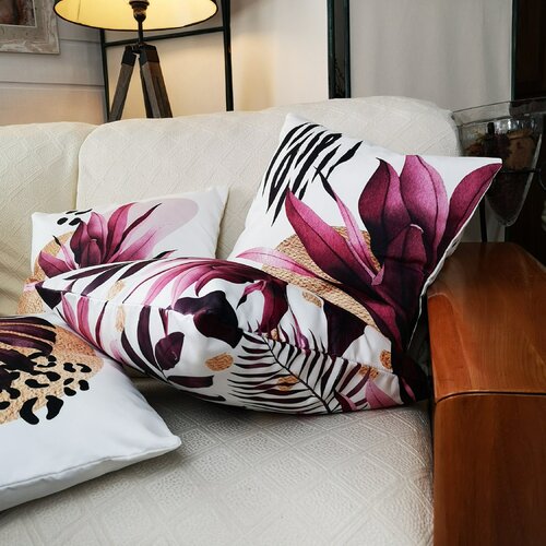 Coussin canapé 45x45 violet rose blanc housses de coussin décoratif coussin 45x45cm taie d'oreiller déco, taie de coussin fauteuil