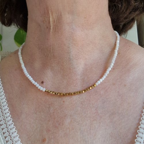 Collier perles nacre