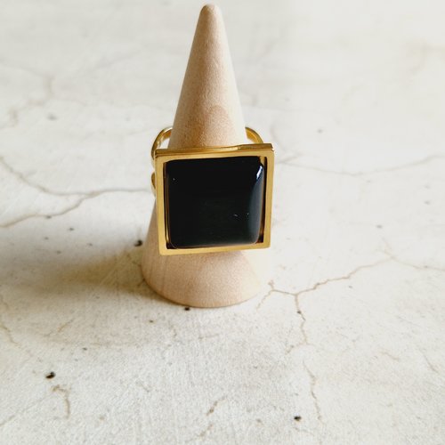 Bague pierres de gemmes onyx