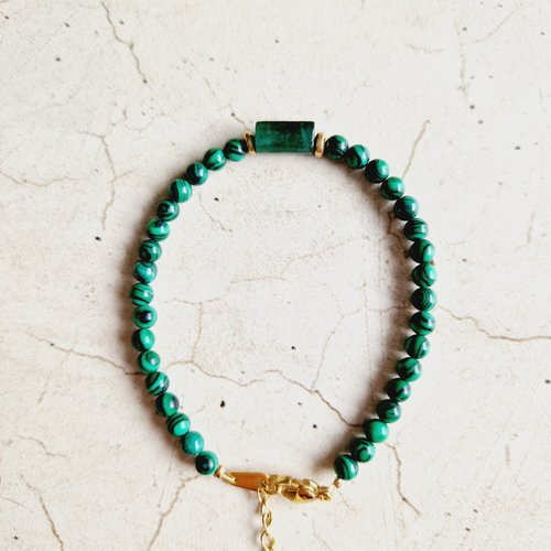 Bracelet pierres de gemmes malachite