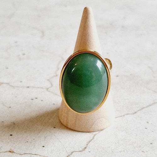Bague pierre de gemme aventurine
