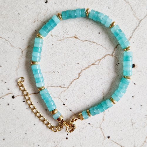 Bracelet pierres de gemmes amazonite