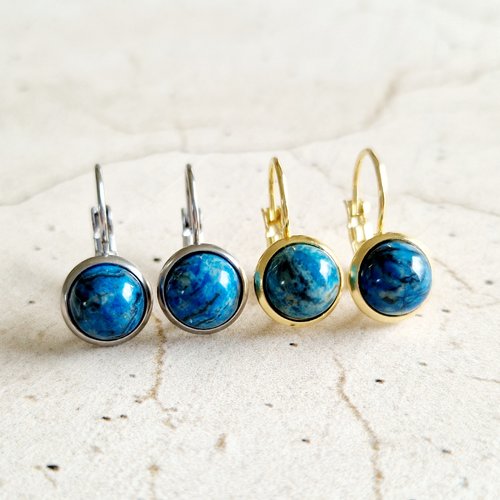 B.o dormeuses pierre chrysocolle