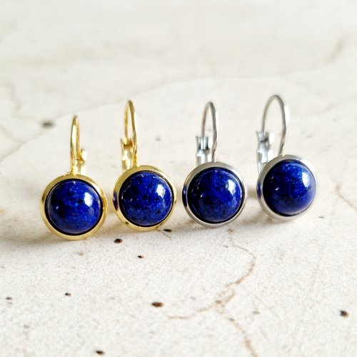 B.o dormeuses pierres lapis-lazuli