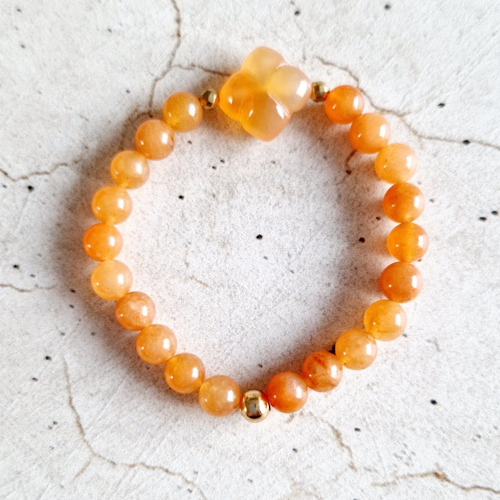 Bracelet élastique cornaline