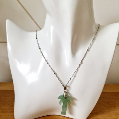 Collier pendentif palmier