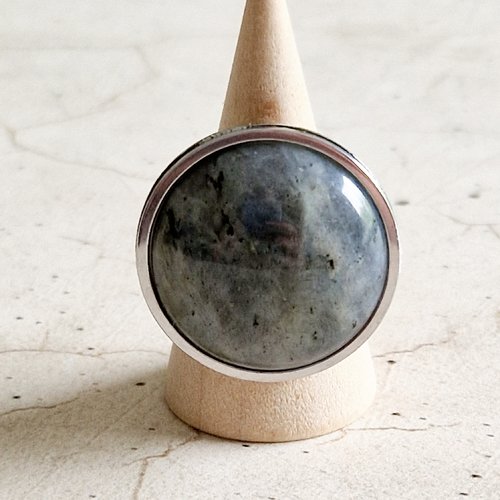Bague ajustable labradorite