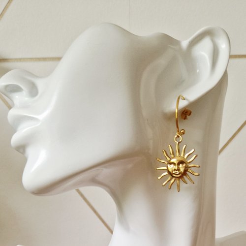Boucles d'oreilles soleil