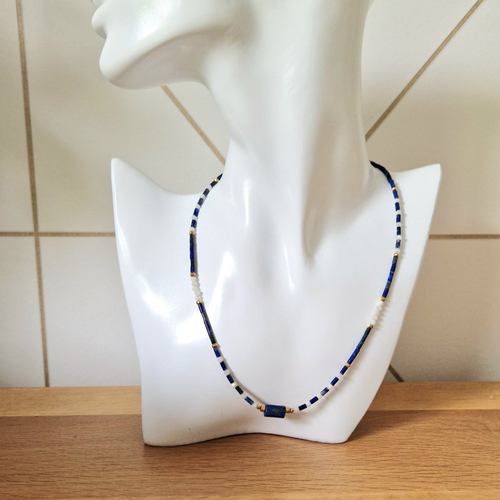 Collier lapis-lazuli et pierre de lune