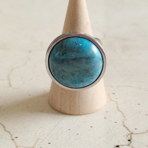 Bague ajustable chrysocolle