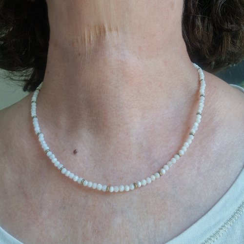 Collier perles nacre naturelles