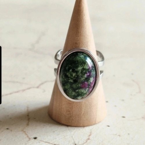 Bague ajustable zoïsite