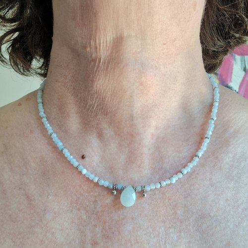 Collier aigue-marine