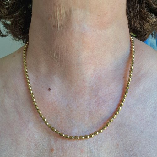 Collier hématites grains de riz