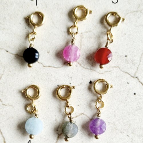 Charms perles pierres naturelles