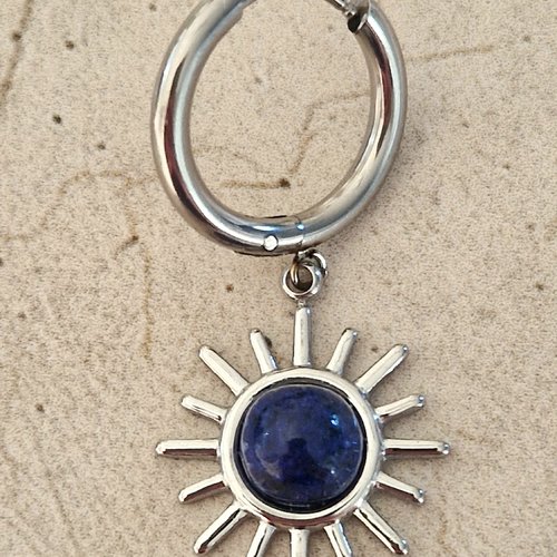 Créoles soleil lapis-lazuli