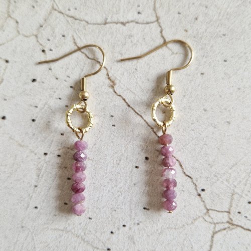 B.o pendantes tourmaline rose