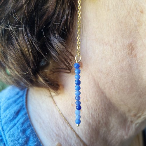 B.o chaînes aventurine bleue