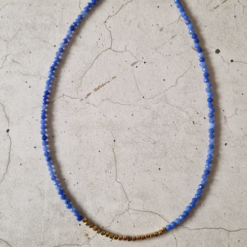 Collier aventurine bleue
