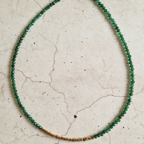 Collier agates vertes