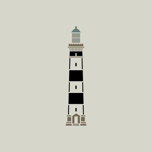 Pochoir de phare le créac'h île d'ouessant (ref 804) 