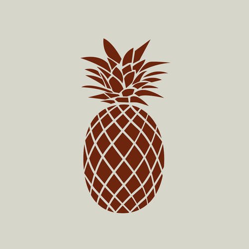 Ananas. pochoir en vinyle adhésif.  pochoir ananas (ref 198-8) 