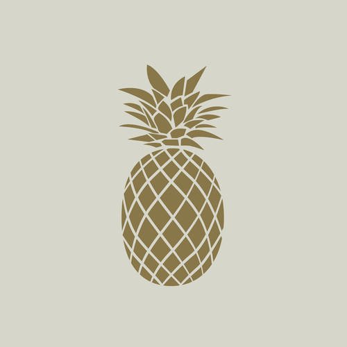 Ananas. pochoir en vinyle adhésif.  pochoir ananas (ref 198-7) 