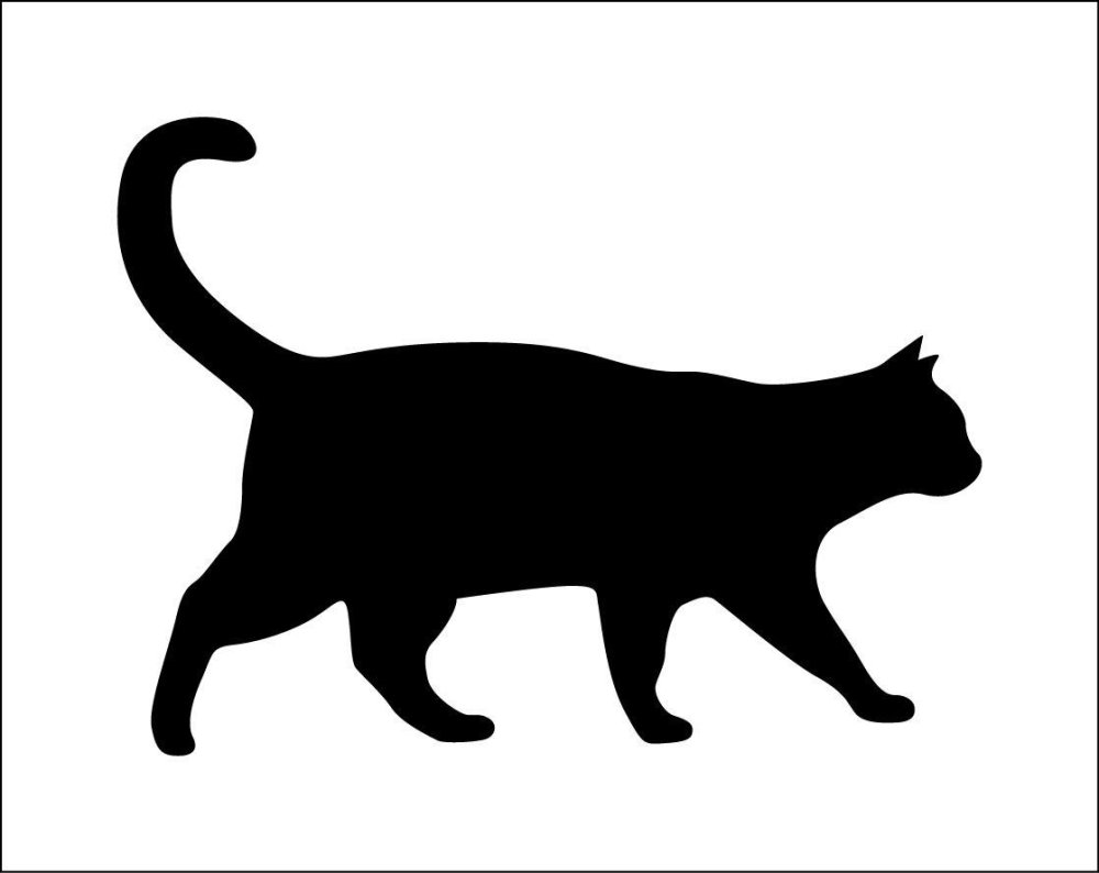 Pochoir De Chat Silhouette De Chat Pochoir En Vinyle Adhesif Ref 673 1 Un Grand Marche