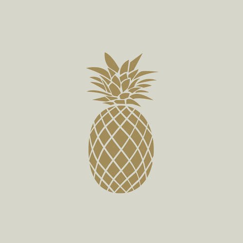 Ananas. pochoir en vinyle adhésif.  pochoir ananas (ref 198-6) 