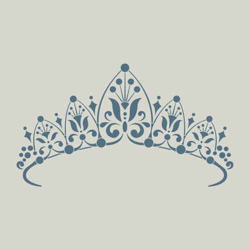 Pochoir couronne. pochoir diadème. prochoir princesse (ref 516-1) 
