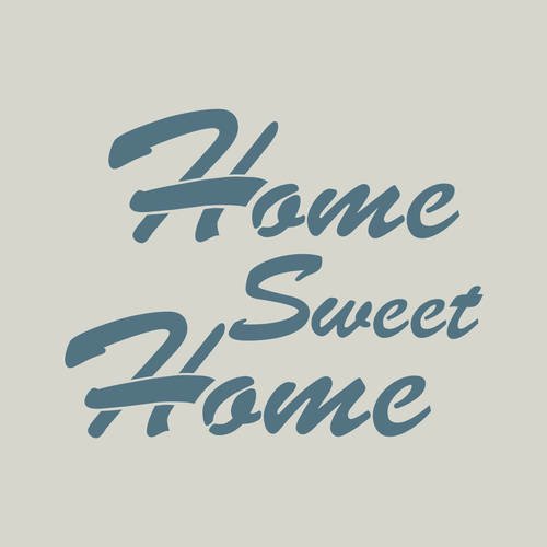 Pochoir home sweet home. pochoir écriture (ref 483) 