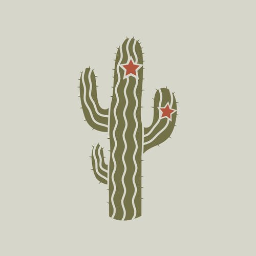 Pochoir cactus. dessin de cactus. décoration cactus (ref 476) 