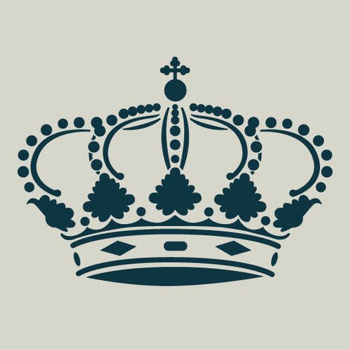 Couronne royale. pochoir de couronne royale. dessin de couronne (ref 345-2) 