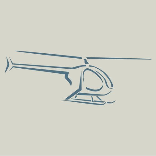 Hélicoptère. pochoir hélicoptère. dessin d'hélicoptère (ref 341) 