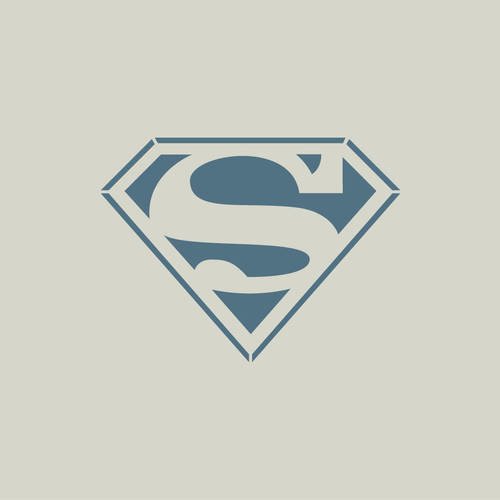 Superman. pochoir superman. petit pochoir en vinyle adhésif. (ref 234-3) 