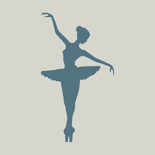 Pochoir danseuse. dessin danseuse. silhouette danseuse (ref 307) 