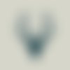 Cerf. silhouette de tête de cerf. pochoir en vinyle adhésif. (ref 189-3) 