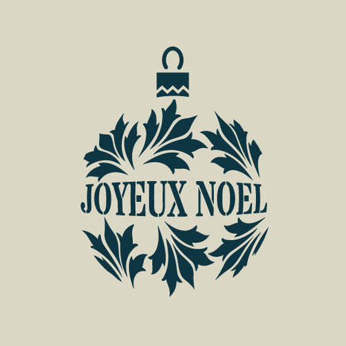 Boule De Noel Decoration De Noel Pochoir En Vinyle Adhesif Ref 176 Un Grand Marche