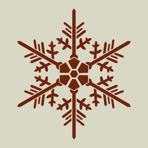Flocon de neige. décoration de noël. pochoir en vinyle adhésif.(ref 157) 