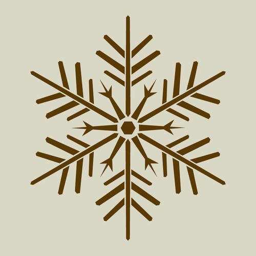 Flocon de neige. décoration de noël. pochoir en vinyle adhésif.(ref 155) 